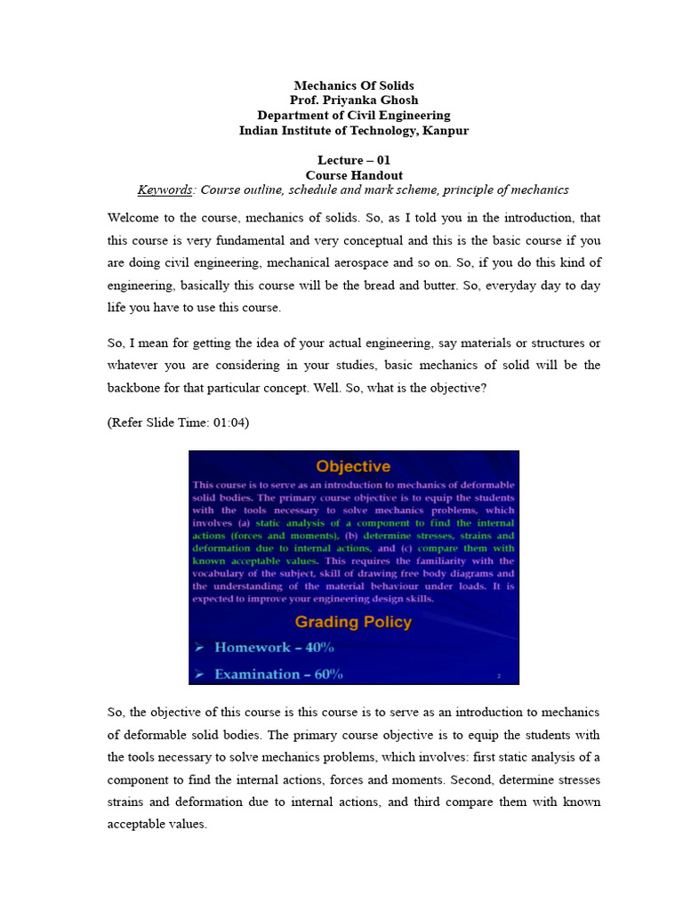 Introduction to Mechanics of Solids | PDF | Stress (Mechanics ...