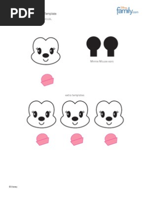 Minnie Mouse Cutie Easter Egg Craft Template 0312
