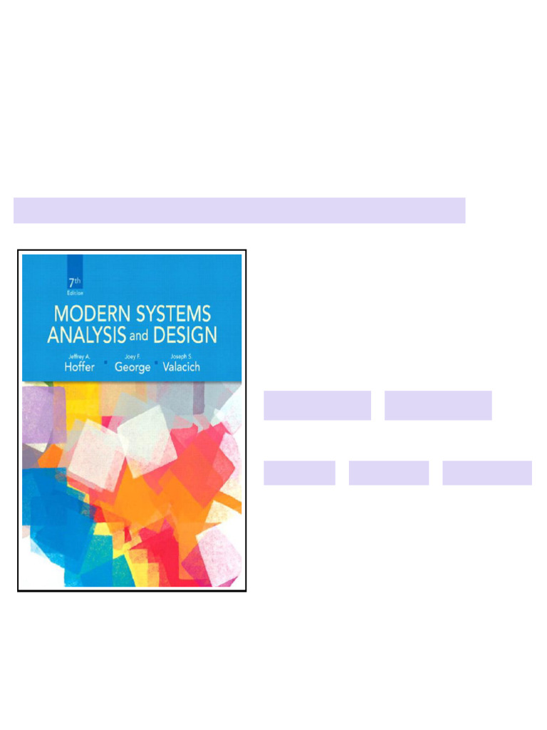 Modern Systems Analysis and Design 7th Edition by Valacich Wei Zhi full ...
