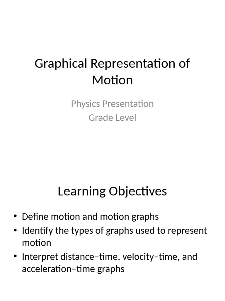 Understanding Motion Graphs in Physics | PDF