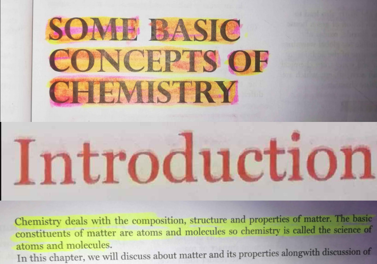 Basic Concepts of Chemistry Part 1 | PDF