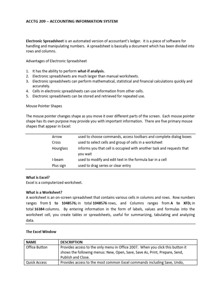 MS Excel Notes | PDF | Spreadsheet | Microsoft Excel