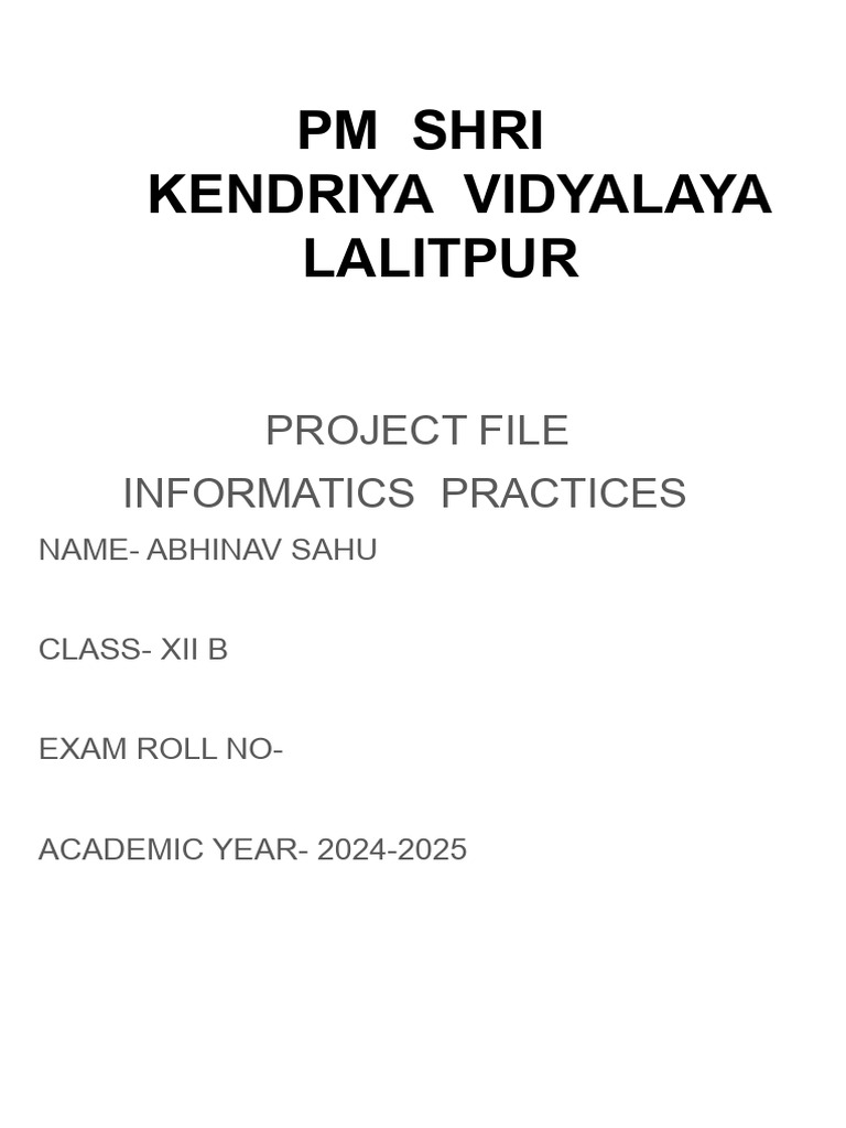 Ip Final Main Project(2) | PDF | Data | Computing