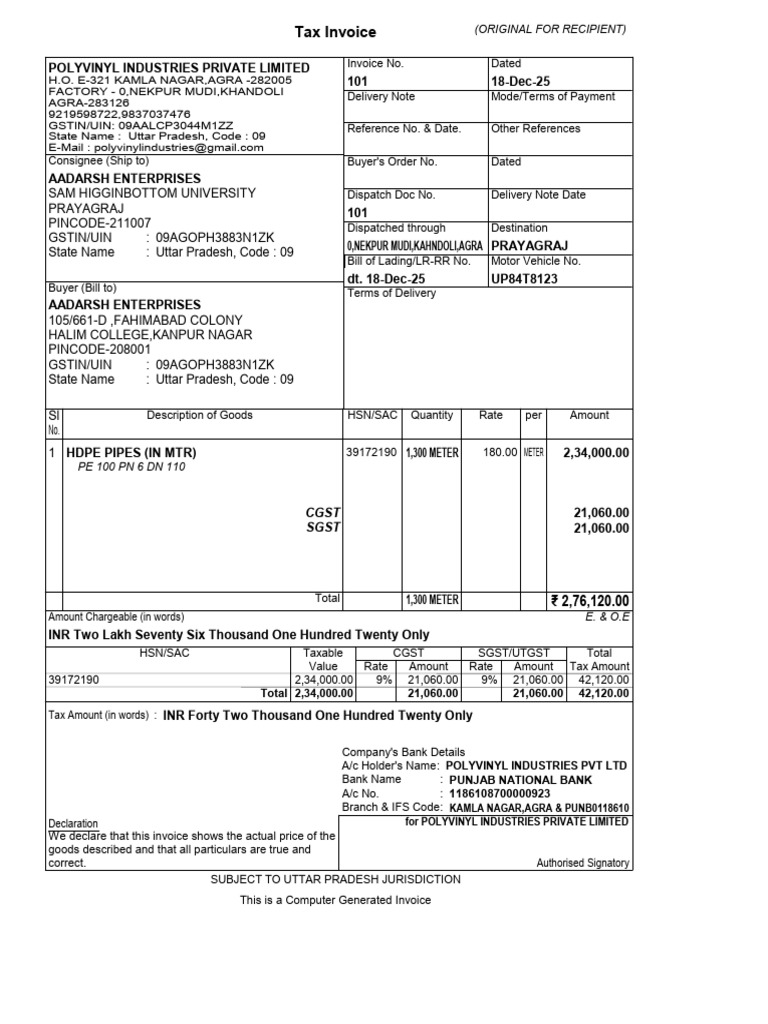 Haroon Bhai (Kanpur)-1 | PDF | Invoice | Payments