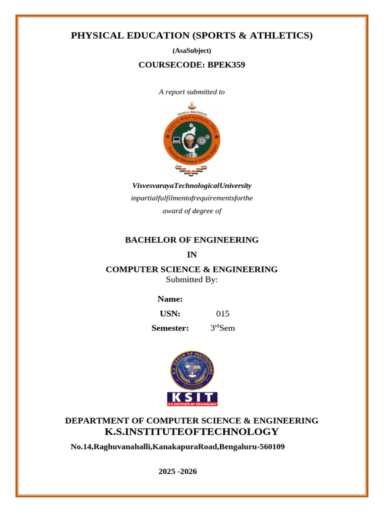Physical Education Report: Sports & Wellness | PDF | Physical Fitness ...