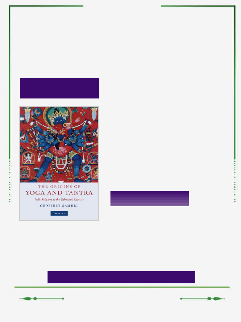 The Origins of Yoga and Tantra Indic Religions to the Thirteenth ...