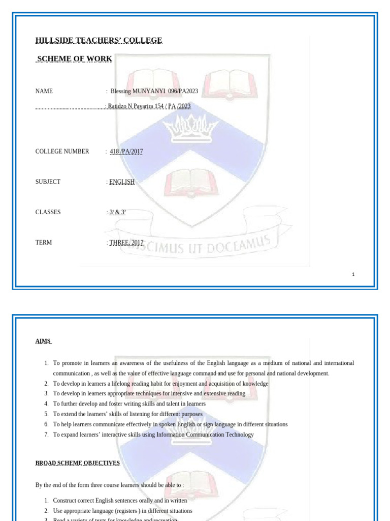English Scheme | PDF | English Language | Communication