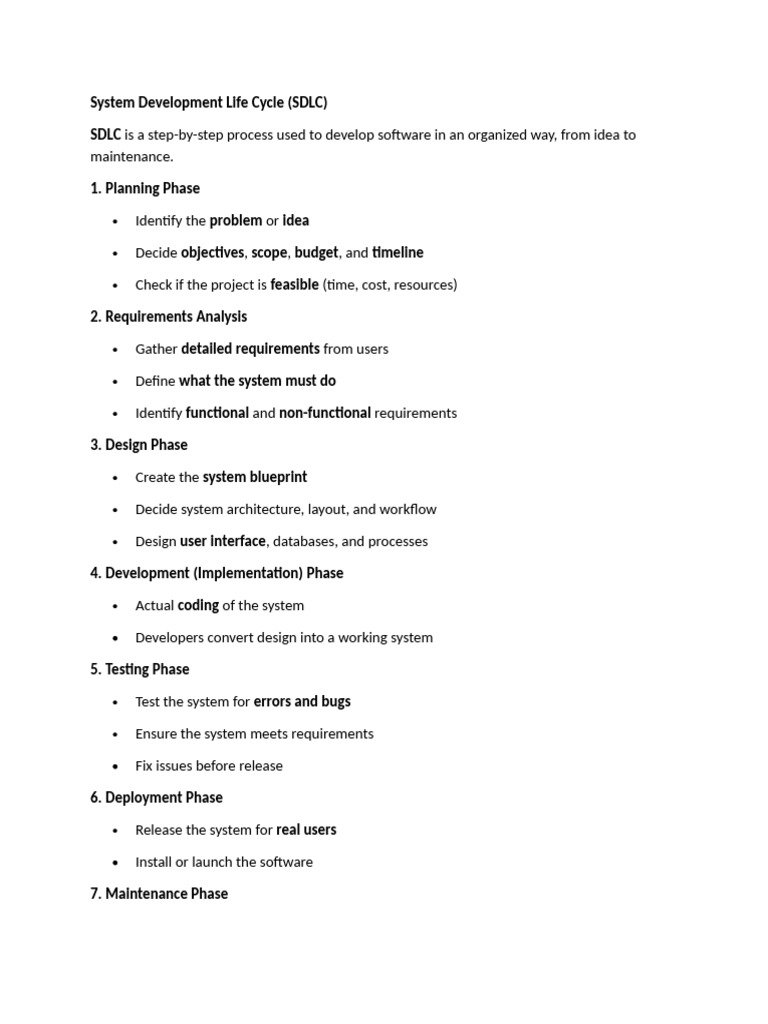 Understanding the System Development Life Cycle | PDF | Agile Software ...