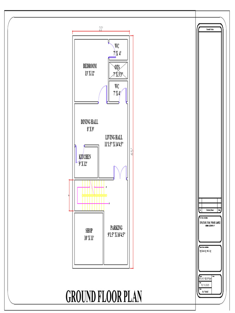 Ground Floor Plan Dimensions Overview | PDF