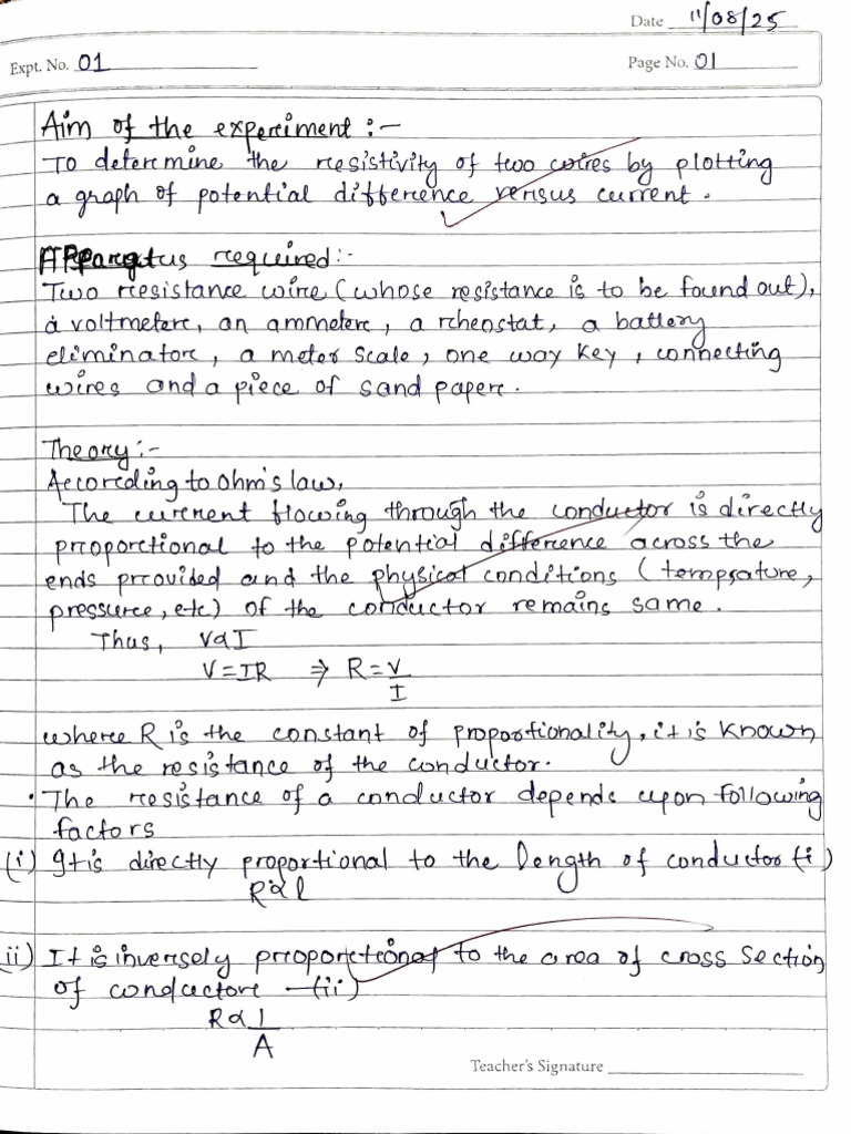 Physics Practical Record | PDF