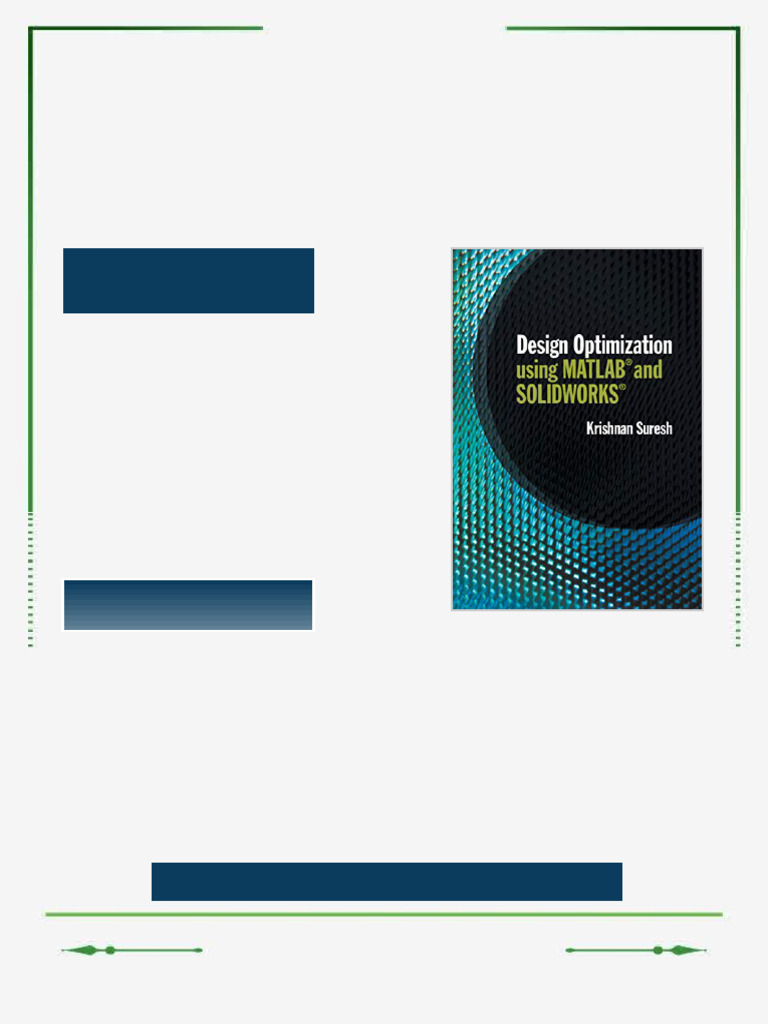 Design Optimization using MATLAB and SOLIDWORKS 1st Edition Suresh ...