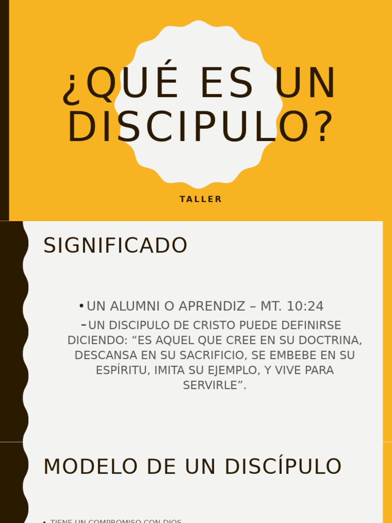 Definición y Compromisos del Discípulo | PDF