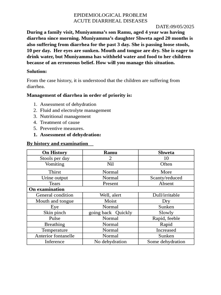 Managing Acute Diarrheal Diseases in Children | PDF | Diarrhea ...