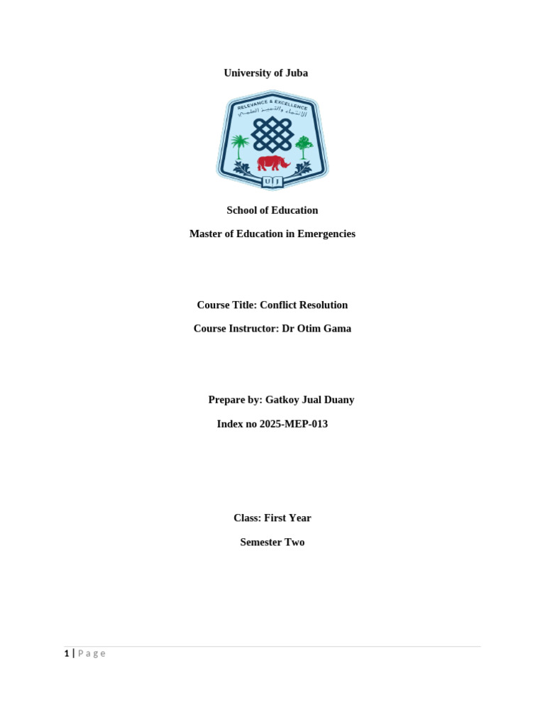 Conflict Resolution Notes | PDF | Conflict (Process) | Conflict Resolution