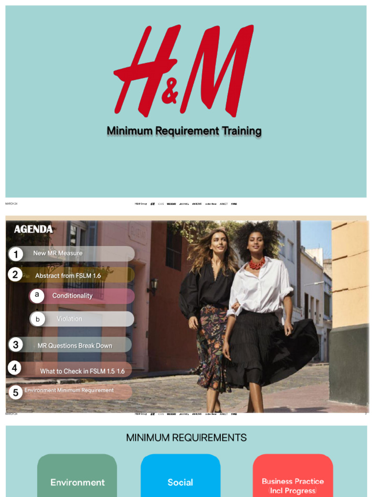 H&M Minimum Requirement Training Guide | PDF