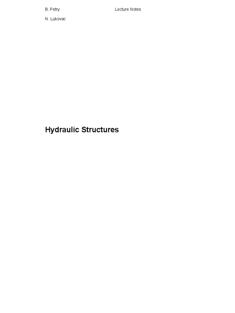Overview of Hydraulic Structures | PDF | Spillway | Hydrology