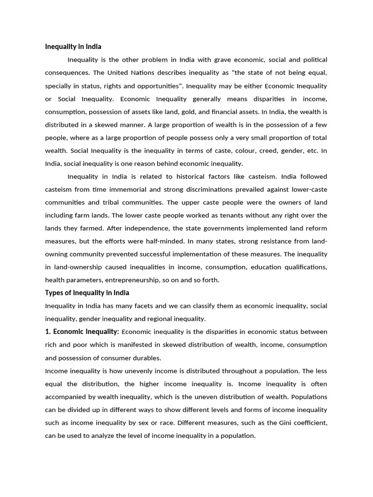 inequality (1) | PDF | Economic Inequality | Discrimination & Race ...