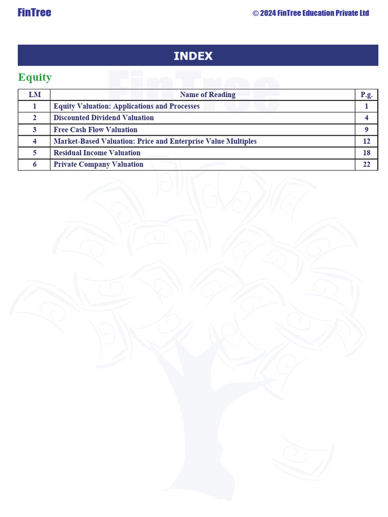 Equity | PDF | Valuation (Finance) | Discounted Cash Flow