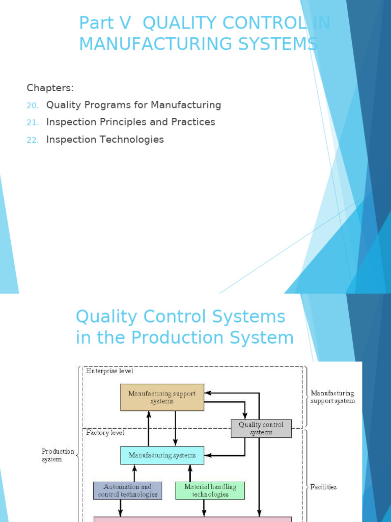 Quality Control in Manufacturing Systems | PDF | Six Sigma ...