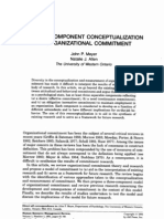 A Three-Component Conceptualization of Organizational Commitment Meyer Allen Ve Ontario