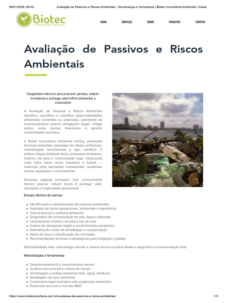 Avaliação de Riscos Ambientais e Passivos | PDF | Governança