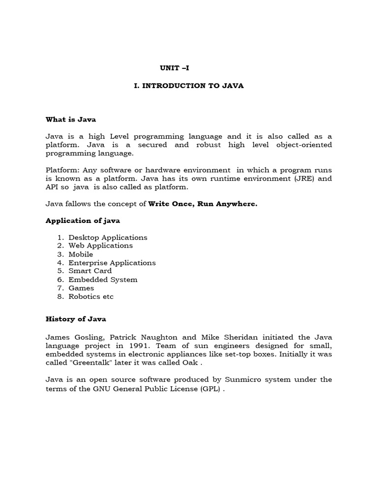 Oop-notes-final (1) | PDF | Java Virtual Machine | Data Type