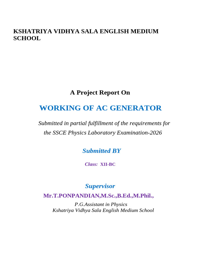 Phy Project Coverpage Updated | PDF