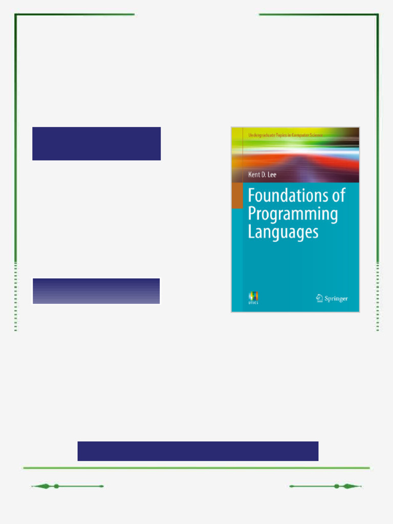 Foundations of Programming Languages Second Edition Lee eBook synced ...
