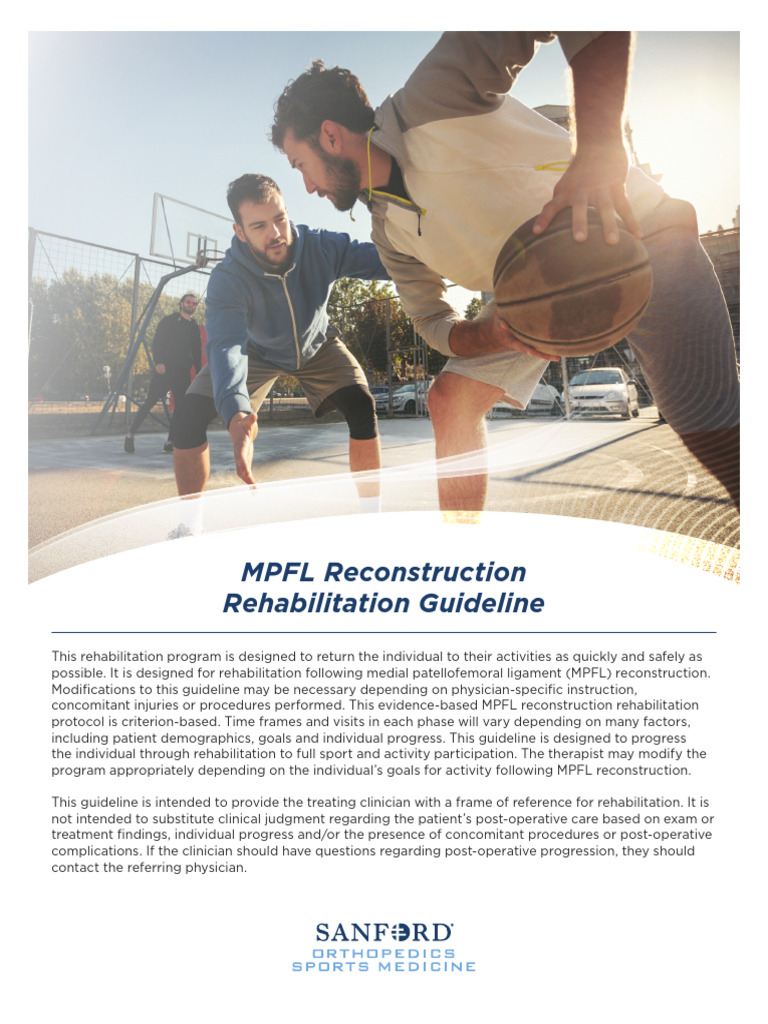 MPFL Reconstruction Rehabilitation Guideline | PDF | Physical Therapy ...