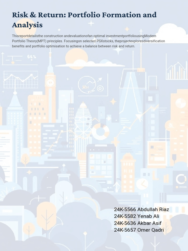 Optimal Portfolio Risk & Return Analysis | PDF | Financial Risk ...