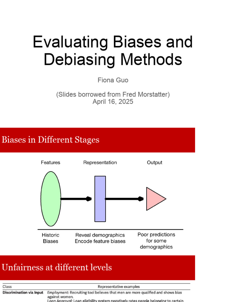 Debiasing Methods in AI Models | PDF | Deep Learning | Bias