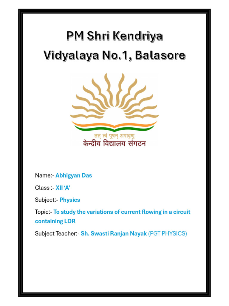 Physics Project PDF | PDF
