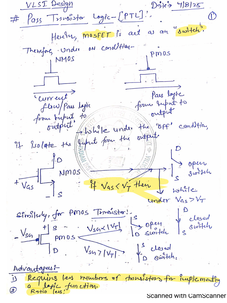 Pass Transistor Logic - VLSI Design | PDF
