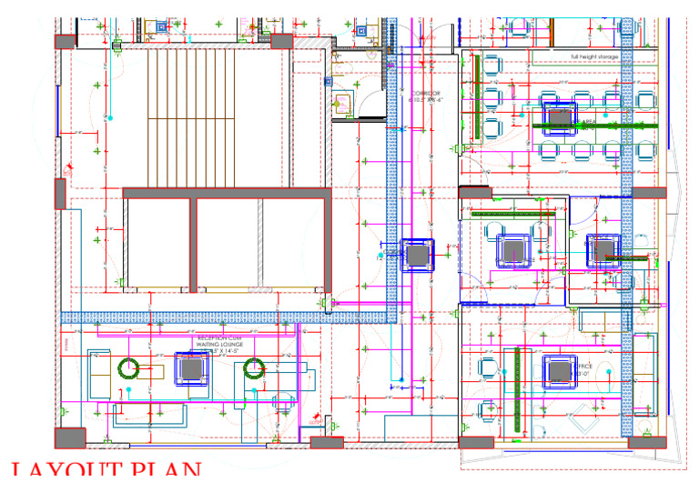Office Layout Plan with Dimensions | PDF | Excretion | Toilet