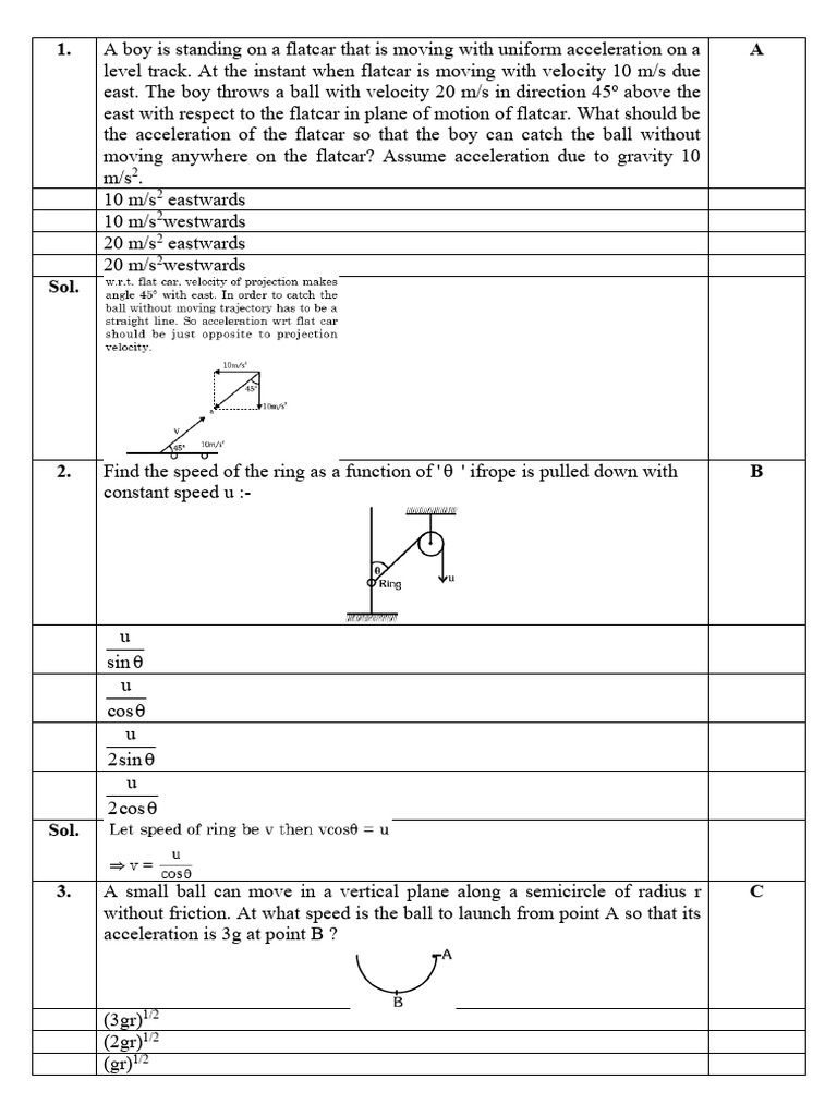 Physics Problems on Motion and Energy | PDF | Proton | Collision