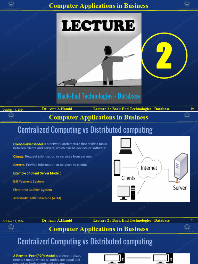 Back-End Database Technologies Overview | PDF | Databases | Sql