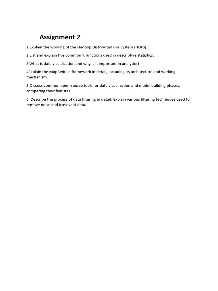 HDFS, R Functions, and Data Visualization Insights | PDF