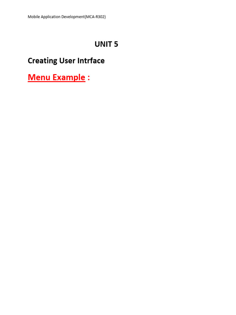 Unit 5-MAD(MCA-R302) | PDF | Databases | Android (Operating System)