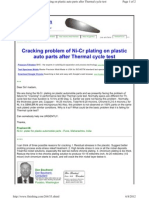 Cracking Problem of Ni-Cr Plating On Plastic Auto Parts After Thermal Cycle Test