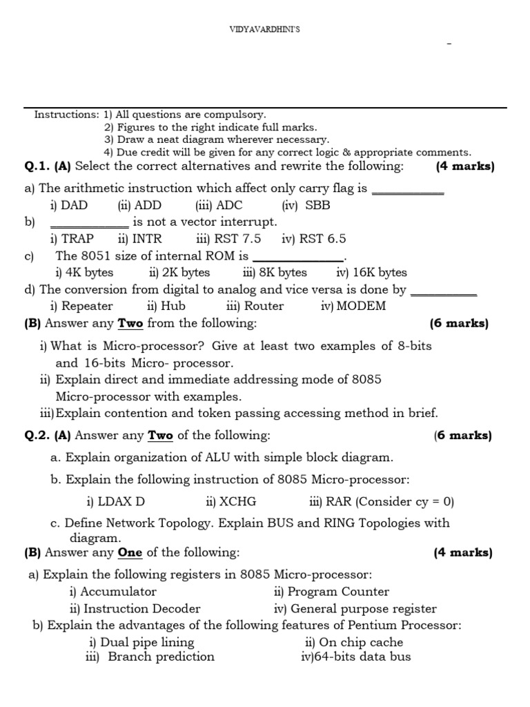 Syjc Cs-2 Prelims Qp Dec 2025 | PDF | Microprocessor | Central ...