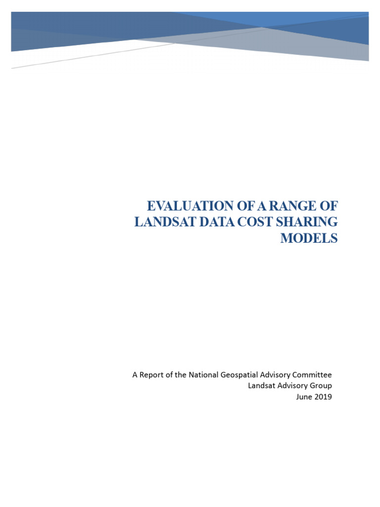 Ngac Paper Evaluation of a Range of Landsat Data Cost Sharing Models ...