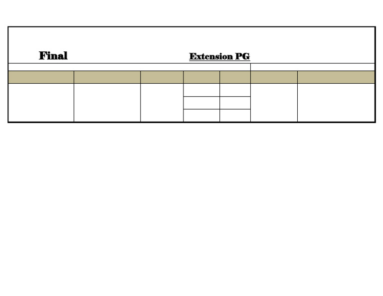 Final 1st Year 3rd Sem Final Exam Schedule for Extension PG Students | PDF