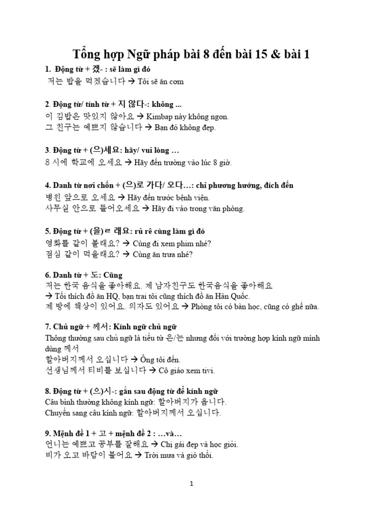 Tong Hop Ngu Phap | PDF
