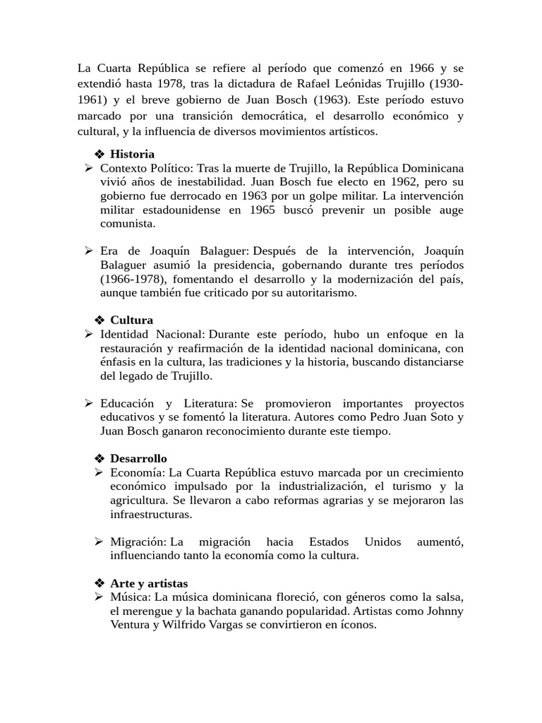 La Cuarta República Jarcarlos | PDF | República Dominicana | Arte de ...