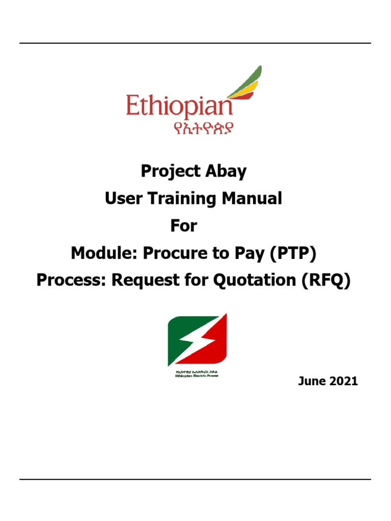 SAP PTP RFQ User Manual Guide | PDF | Computing