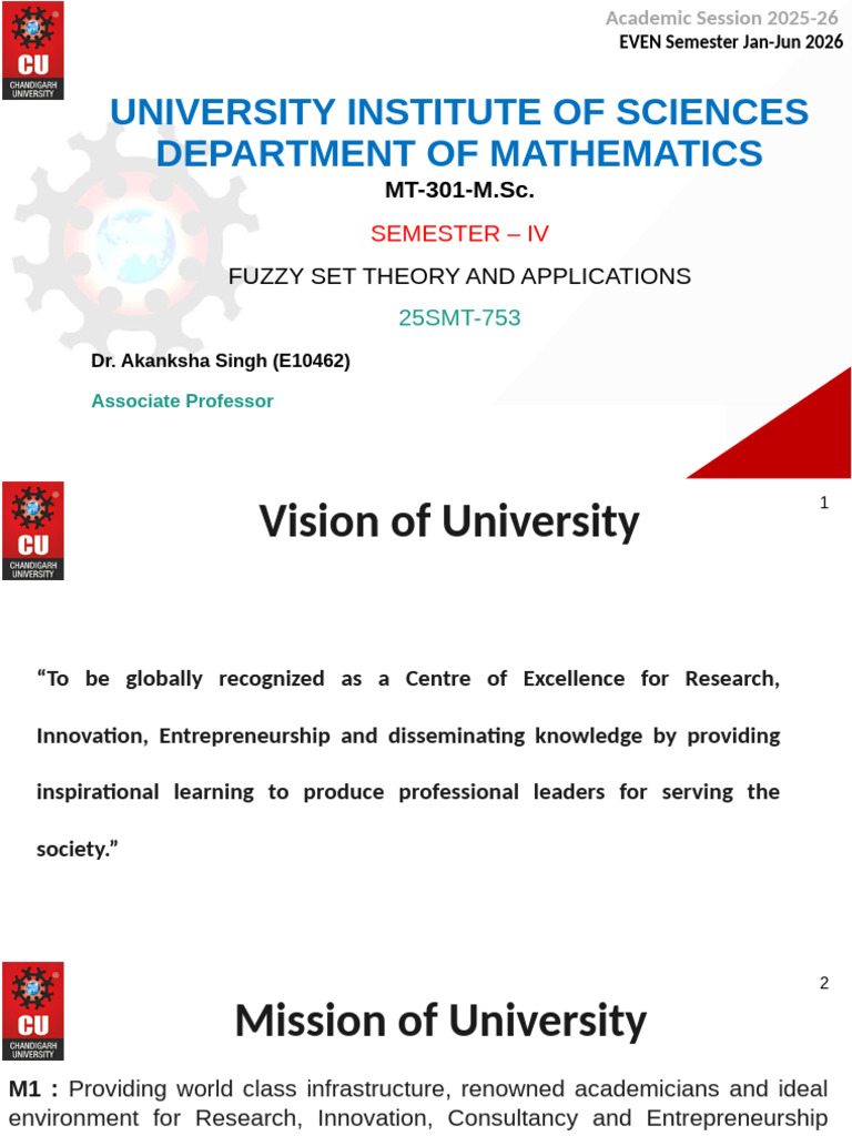 Fuzzy Set Theory Course Overview 2026 | PDF | Fuzzy Logic | Artificial ...