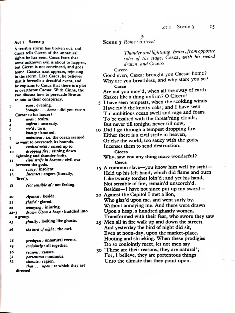 Act 1 Scene 3 Julius Caesar | PDF