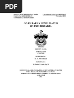Download Laporan Kasus OD Katarak Senil MaturOS Pseudofakia by Awaluddin Salam SN97802943 doc pdf