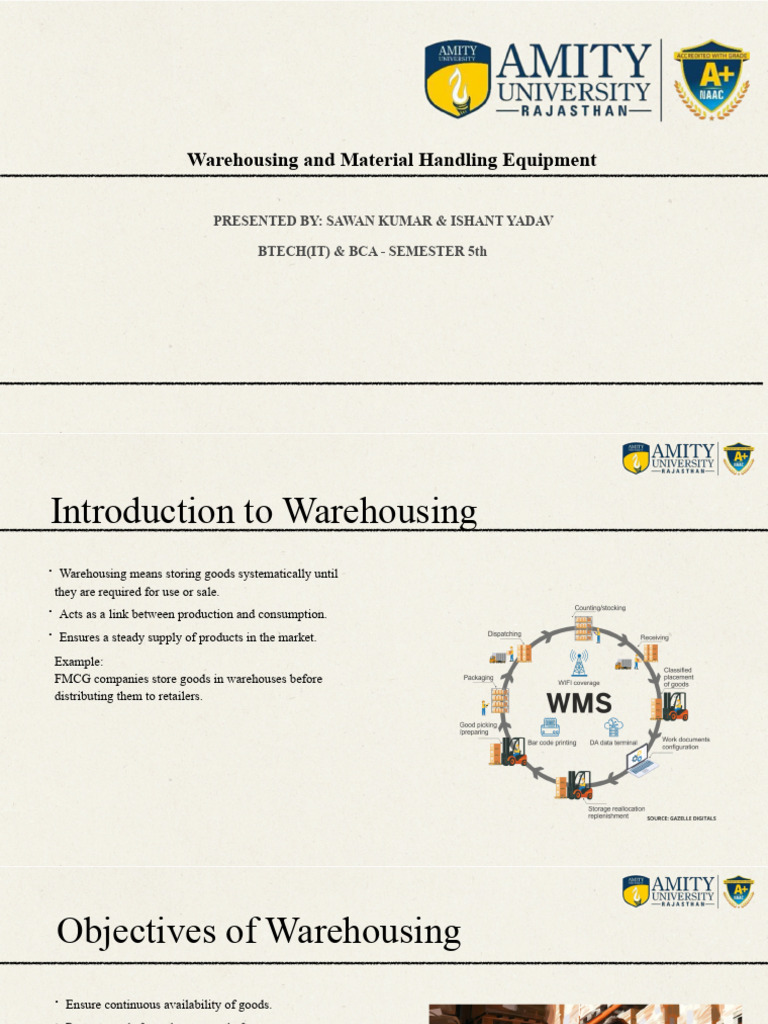 Warehousing & Material Handling Overview | PDF | Warehouse | Supply ...