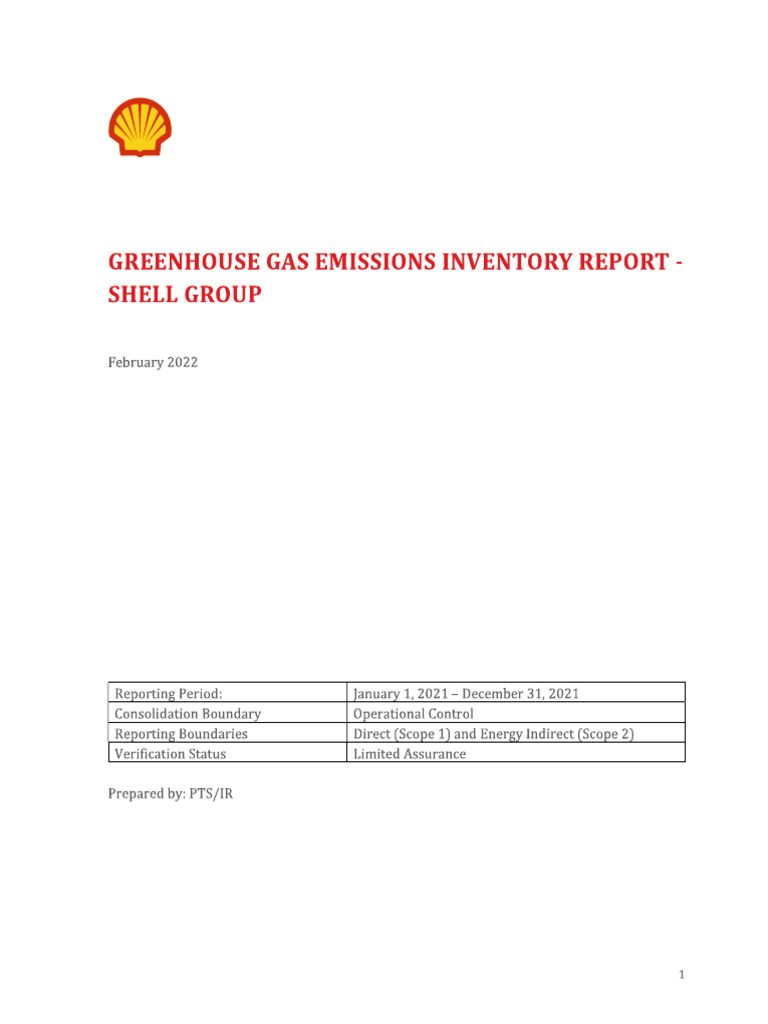 Shell GHG Report | PDF